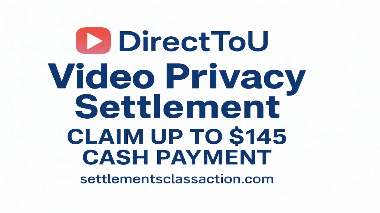 DirectToU Video Privacy Class Action Settlement – Claim Cash Payment Now Eligibility, Deadline & Payment