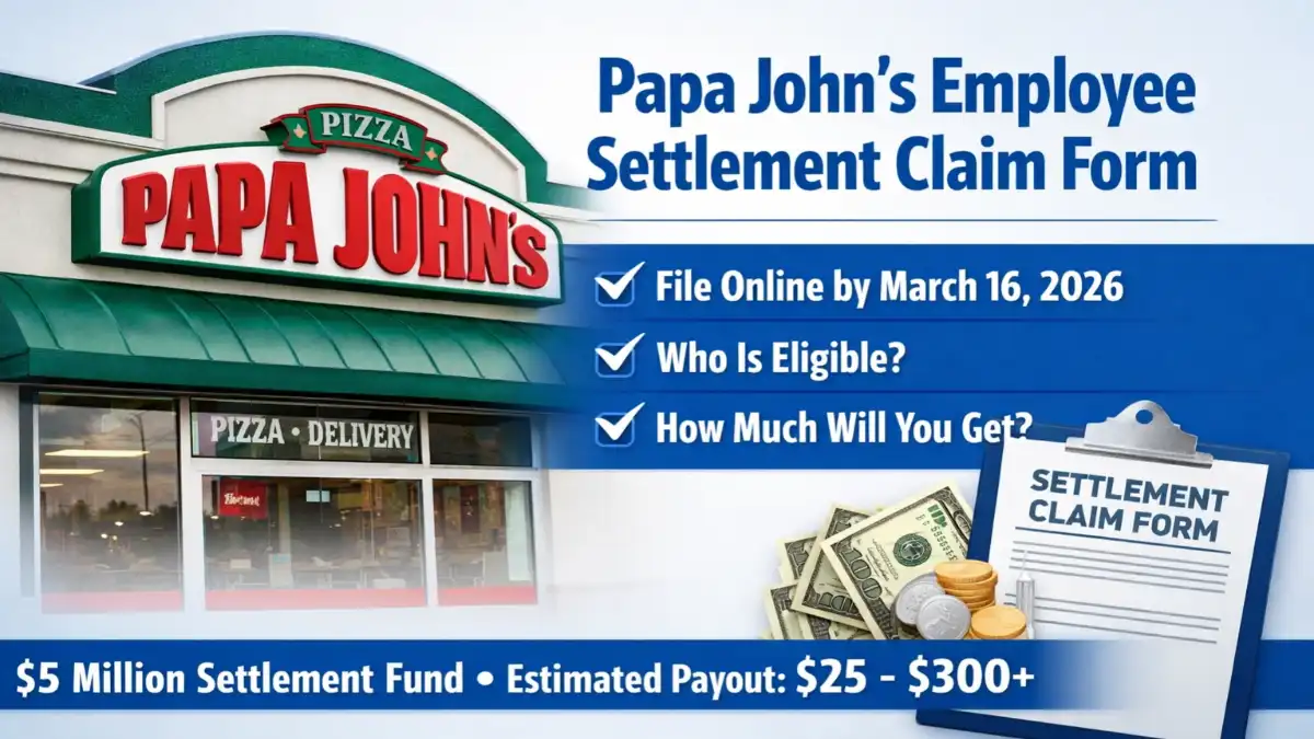 Papa John’s Employee Settlement Claim Form Online 2026: Payout & Filing Guide for Workers