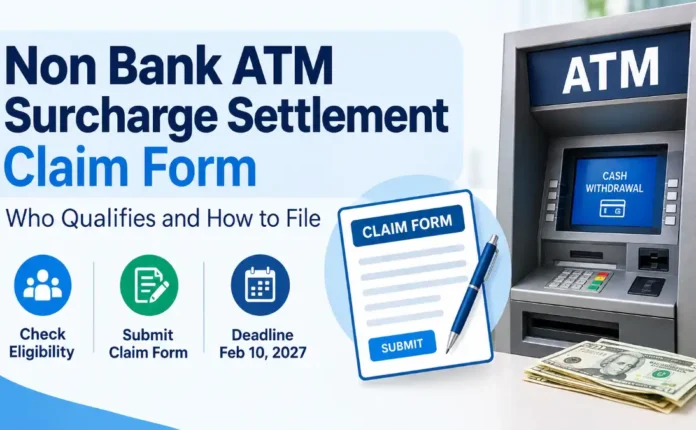 non bank atm surcharge settlement claim form